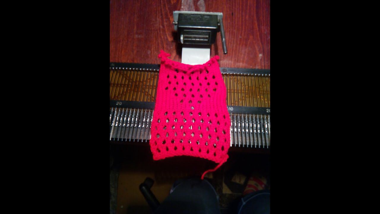 Как связать сеточку на вязальной машине. смотреть онлайн