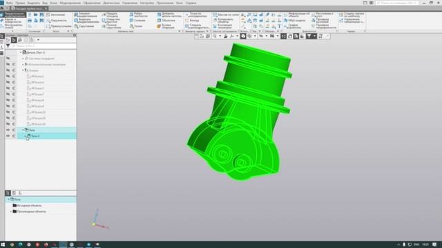Насадка для пылесоса в программе Компас и Freecad