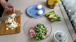 Так Оливье вы еще не готовили | Салат из ролтона (доширака)