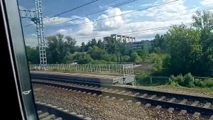 Высокоскоростной Поезд ЭВС1-15 "Сапсан" разгоняется со станции В. Волочек|Вышний Волочек