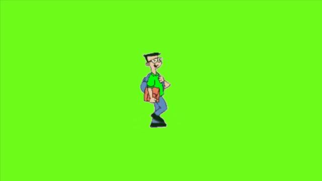 Футаж на хромакее турист идет с рюкзаком