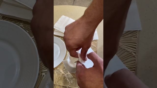 Подача бумажных салфеток в форме цветка. Отличный вариант для Новогоднего застолья. смотреть онлайн