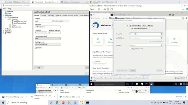 Setup Own Mail Server in LAN [Part-1] | hMail server with Thunderbird | Hindi | TechView Team