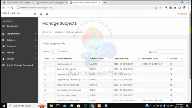 ?Student Result Management System PHP Project | Free Source Code | Genie Projects World
