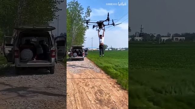 Ничего необычного: китайцы летают верхом на коптерах DJI. Кто-то даже приделывает к нему кабину, ну