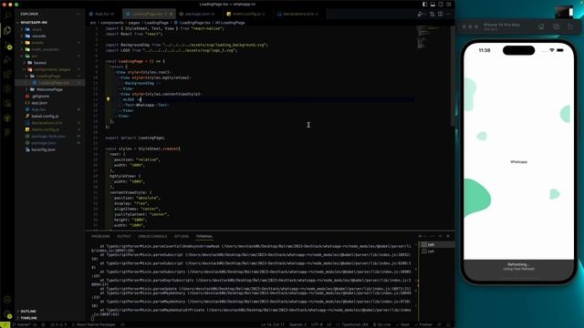 React Native - How to use svg and flexbox work in react native expo || Whatsapp clone -02