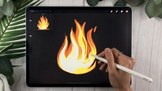 How To Paint Fire • 30 Days Of Digital Art Challenge • Tutorial & Course