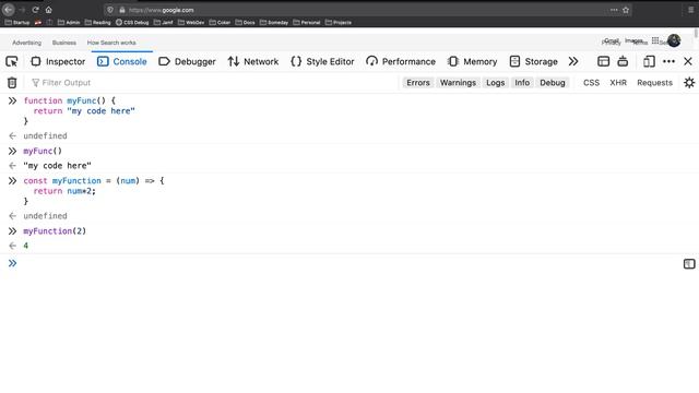 Full Stack Web Developer Course: 4_6 - ES6 Arrow Functions