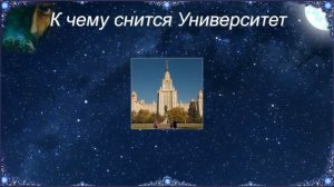 К чему снится Университет (Сонник)