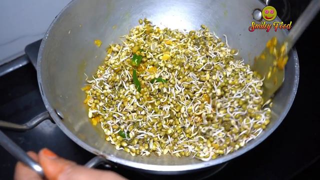 Sprouts Moong Sabzi | अंकुरित हरे मुंग का सालन | Tiffin Box Recipe | Lunch box Recipe by Smiley Foo
