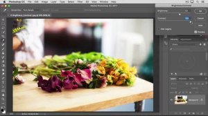 Adjust brightness and contrast in Adobe Photoshop. | Adjust image exposure.