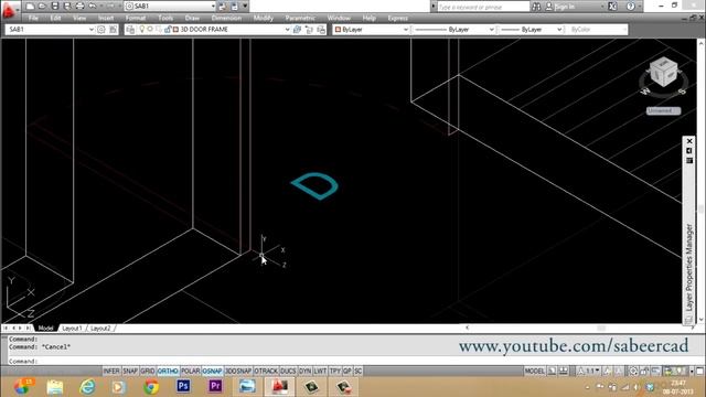 AUTOCAD 3D HOUSE  |  MAKING 3D DOORS
