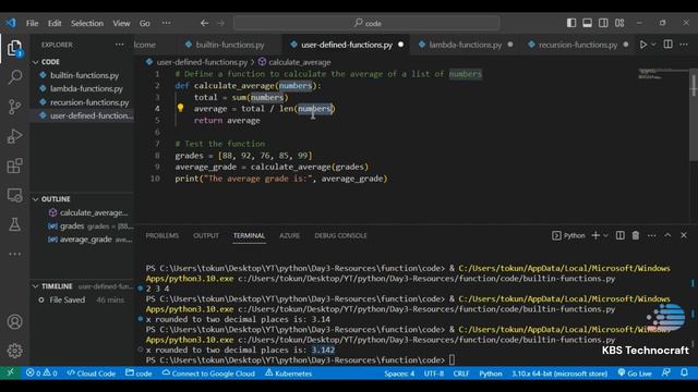 Python Day  03 : Functions