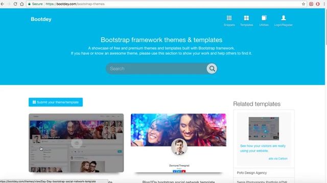Bootstrap social network template смотреть онлайн