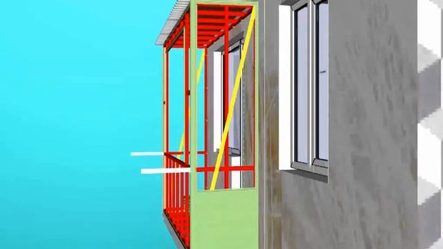 Балкон МАЛЫШ каркас и наружная отделка смотреть онлайн