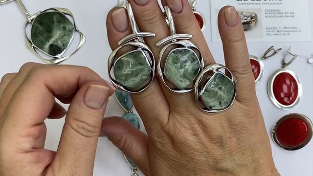 ЯРКИЙ акцент в женском образе - ЛАРИМАР, НЕФРИТ И КОРАЛЛ в серебре. Колье, браслеты, кольца, серьги смотреть онлайн