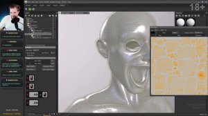 Мимические морщины для демонессы. Запекание текстур #33