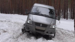 Соболь Cummins 4x4 Offroad. Борьба в снегу. Большой камень.