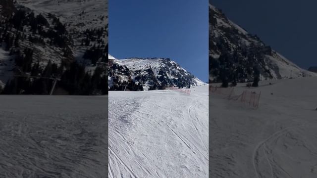 Ski resort Shymbulak. Mountains. February. Горнолыжный курорт Шымбулак. Февраль 2022. Наши горы