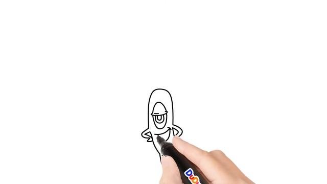 How To Draw Plankton SpongeBob. Step By Step Plankton Drawing. Рисуем Планктона. 怎样画痞老板海绵宝宝简笔画