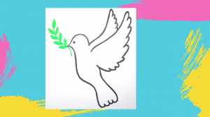 Рисуем ГОЛУБЯ МИРА.  #draw #dove of peace