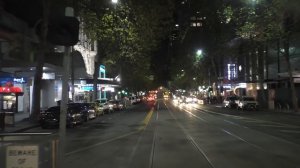 Melbourne Tram Driver View at Night - Route 48 Part 2 Melbourne CBD