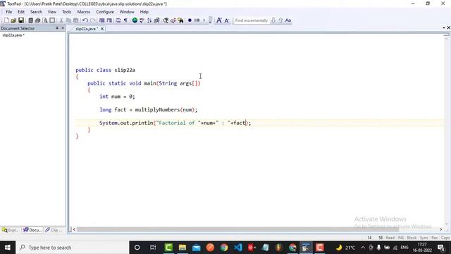 Write a Java program to calculate factorial of a number using recursion. смотреть онлайн