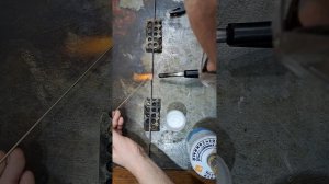 Пайка припоем ЛК 62-0,5 пропано-воздушной горелкой