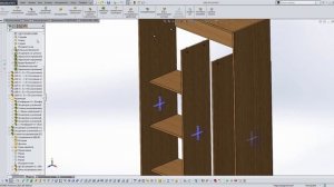 Solidworks. Мебель. Шкаф-купе. Расстановка фурнитуры