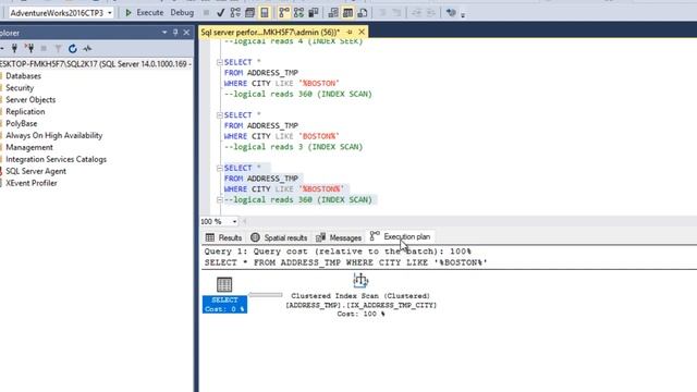 SQL Server Performance Tuning and Query Optimization | Performance tuning with like operator