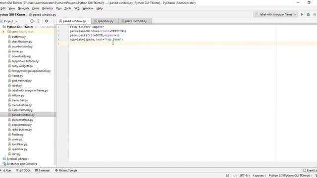 Paned Windows - Python Tkinter GUI Tutorial