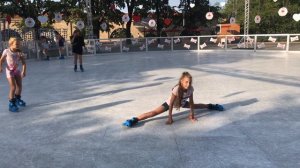 Катаемся на коньках! Летом - Зима! Влог Идем на каток в Парк Шевченко.  Подборка наши падения;)