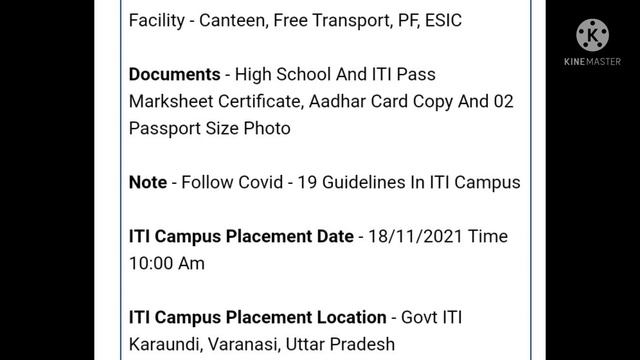 HAIER APPLIANCES COMPANY IN RECRUITMENT FOR ITI STUDENTS  campus placement in karondi varansi up...