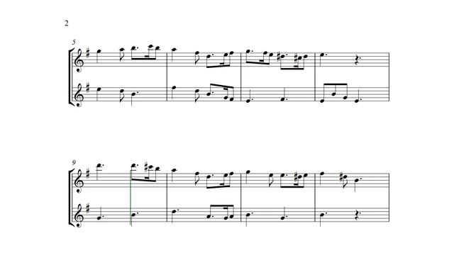 Greensleeves Easy Flute and Oboe Duet Sheet Music смотреть онлайн