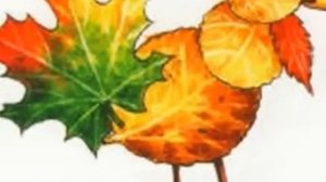 Аппликация из осенних листьев