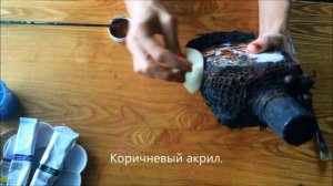 Декорирование бутылки.  Bottle decoration. DIY.