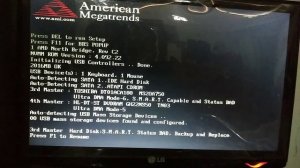 American Megatends 3rd Master Hard Disk Status Bad Problem