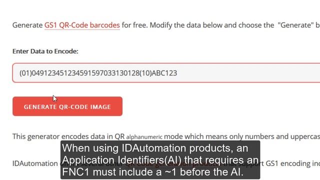 Encode #GS1 in a #QR-Code Barcode using the Free GS1 QR-Code Generator