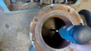 Ремонт очень большой задвижки.