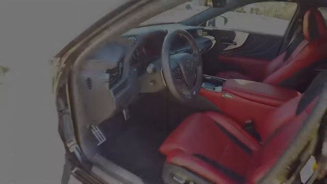 Walkaround Review of 2018 Lexus LS500 Fsport black with red int смотреть онлайн