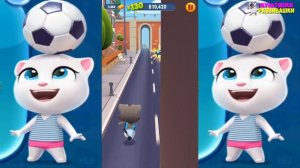 КОТ ТОМ БЕГ ЗА ЗОЛОТОМ ФУТБОЛИСТ #8 мультик игра для детей ГОВОРЯЩИЙ ТОМ и ДРУЗЬЯ