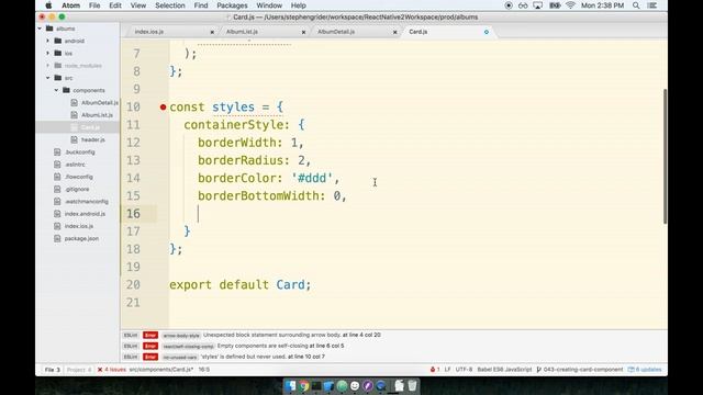 37 Styling a Card React Native смотреть онлайн