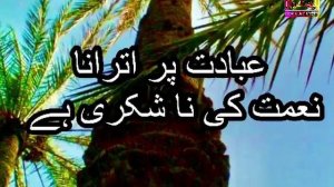 Guftagu II Ibaadat Per Ithraana Nehmat ki Na Shukri Hay II