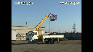 Работа грузовика HYUNDAI HD78 с манипулятором SOOSAN 3,2 тонны