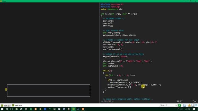 Ncurses Tutorial 7 - Basic Menu System смотреть онлайн