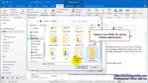 How to change the default saving folder for attachments in Outlook