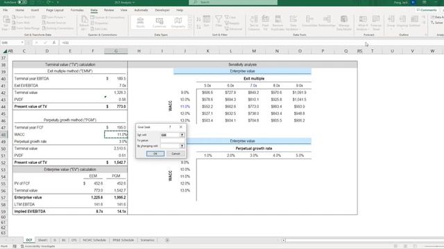 Excel Tutorial: Goal Seek Function (Solve Problems Quick) & Growth Model Valuation смотреть онлайн