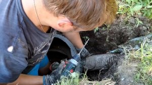 ДРЕНАЖ УЧАСТКА СВОИМИ РУКАМИ.  Часть 2. Дренажный колодец и насос.