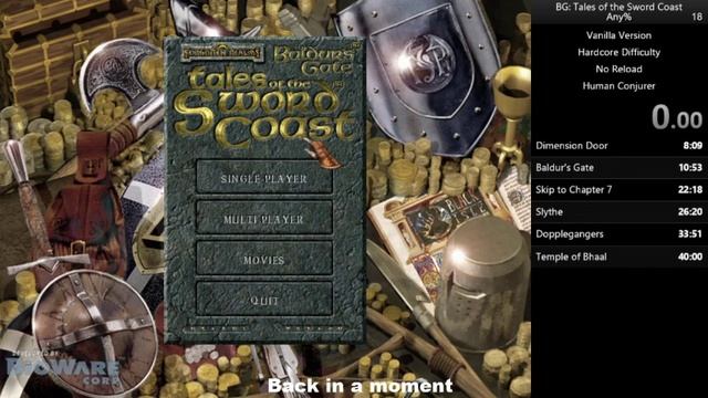 Baldur's Gate Vanilla Max Difficulty Human Conjurer Speedrun Routing Part 4 смотреть онлайн