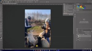 В Фотошопе 2022 изменяем размер фото с телефона для печати с помощью холста